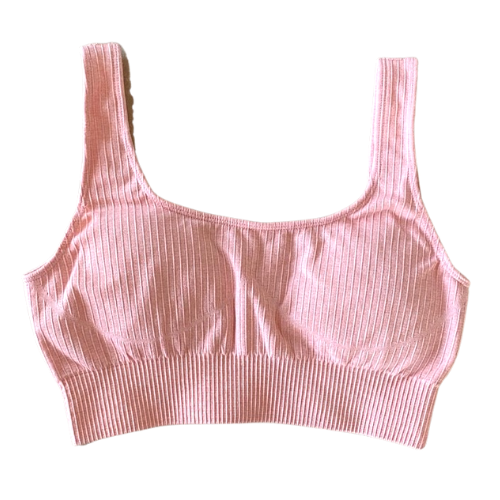 Woman's Non Slip Supportive Sports Bra in Coral Pink. Perfect for Yoga Exercise  and Casual Wear.